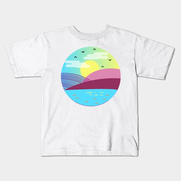 magical landscape Kids T-Shirt by VISUALIZED INSPIRATION